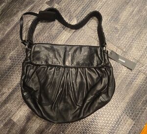 DKNY Black Leather Shoulder Bag